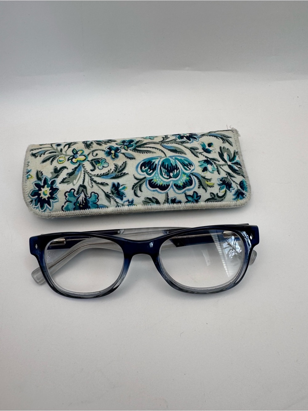 Vera Bradley Eyeglasses Frames Courtney Cloud Vine CLV Blue Full Rim +2.50